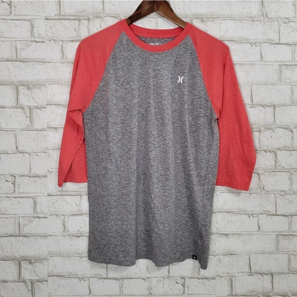 Hurley by Buckle gray/red long sleeve tee